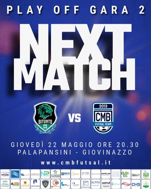 Al momento stai visualizzando Next match Gara 2 Play off VS Bitonto