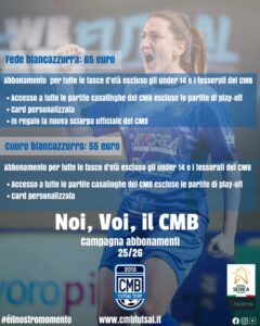 Scopri di più sull'articolo 𝐍𝐨𝐢, 𝐕𝐨𝐢, 𝐢𝐥 𝐂𝐌𝐁 – via alla campagna abbonamenti