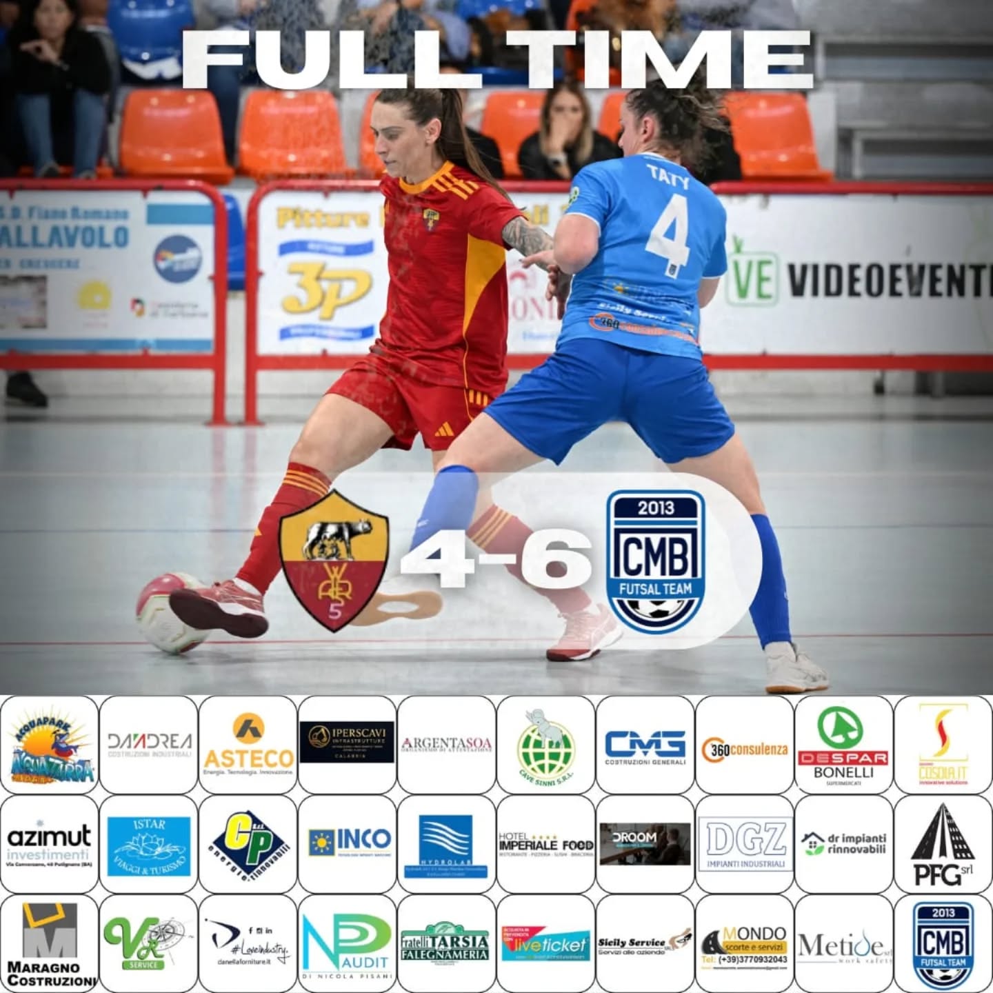 Al momento stai visualizzando Full time 3 giornata vs Roma