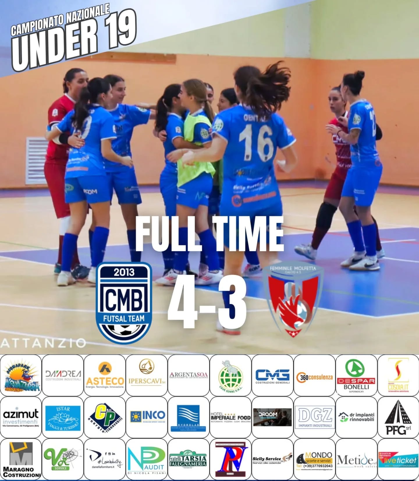 Al momento stai visualizzando Full time – under 19 vs Molfetta